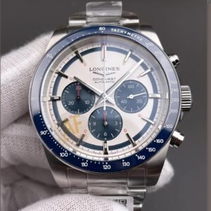 Longines Conquest Chronograph, Blue Panda Dial